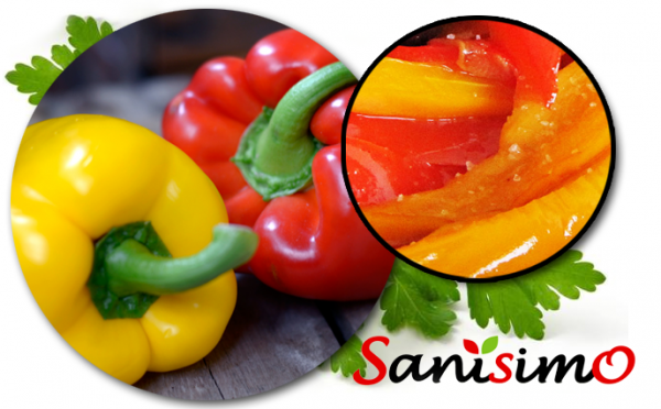Pimientos rojos y amarillos asados en tiras – Sanísimo
