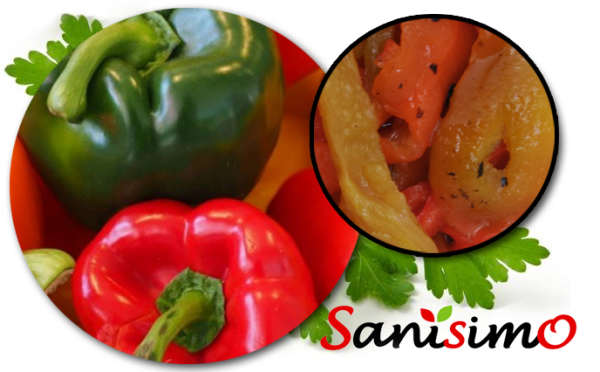 Pimientos rojos y verdes asados en tiras – Sanísimo